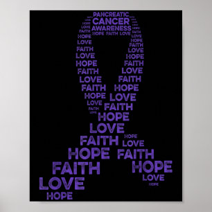 Affiche Cancer pancréatique Sensibilisation Espérance Foi