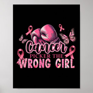 Affiche Cancer Picker La Fille Mauvaise Pink Boxing Glove 