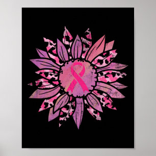 Affiche Cancer Pink Ribbon Sunflower Breast Cancer de la p