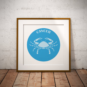 Affiche Cancer, Signe du zodiaque, Horoscope, Astrologie