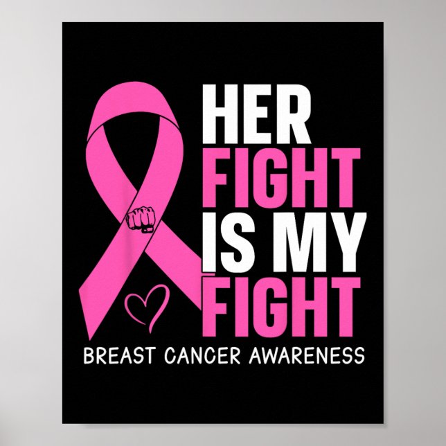 Affiche Cancer Son combat est mon combat cancer du sein de (Devant)