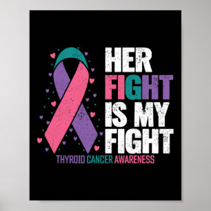 Affiche Cancer Son combat Ma lutte contre le cancer du thy