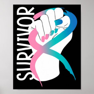 Affiche Cancer Survivant Mois de sensibilisation au cancer