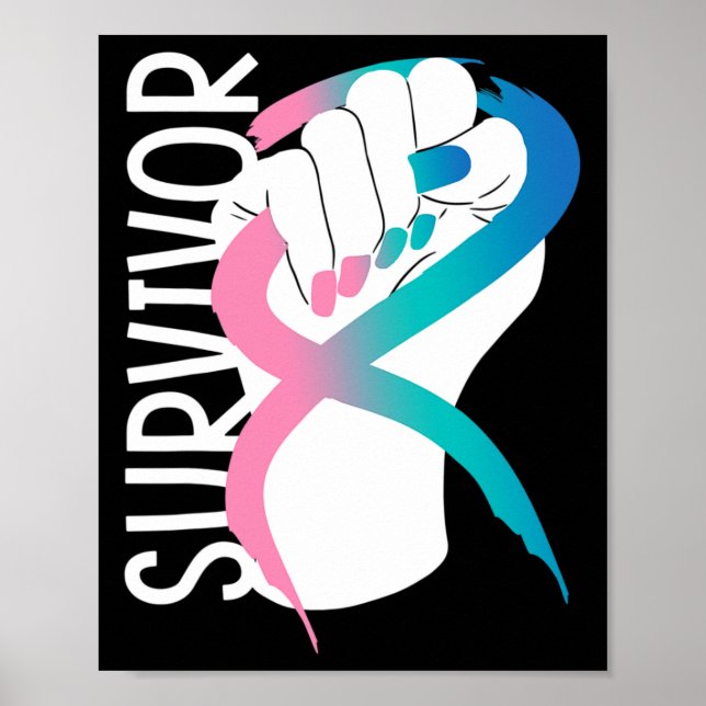 Affiche Cancer Survivant Mois de sensibilisation au cancer (Devant)