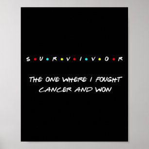 Affiche Cancer Survivant Peau pulmonaire du sein Colon Thy