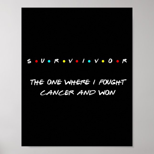 Affiche Cancer Survivant Peau pulmonaire du sein Colon Thy (Devant)