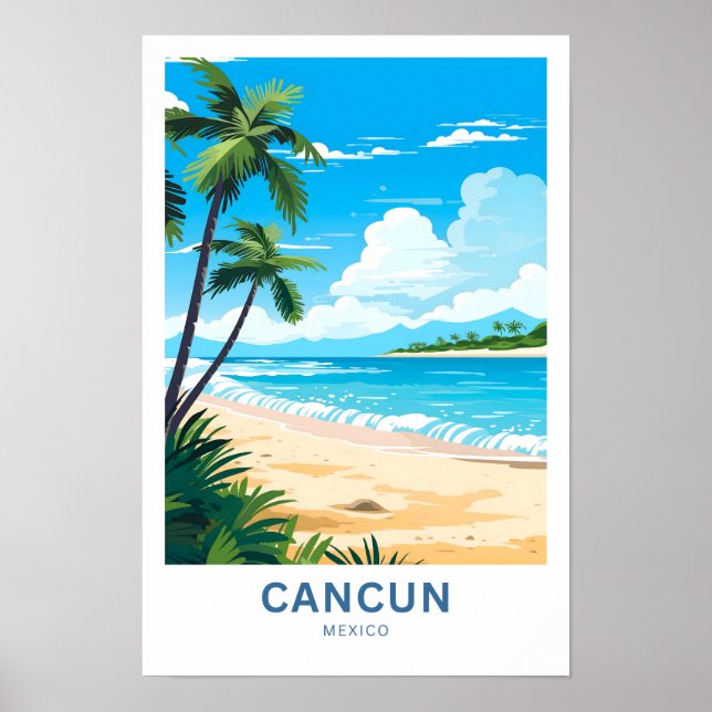 Affiche Cancun Mexico Travel Imprimer (Devant)