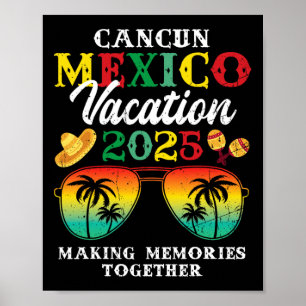 Affiche Cancun Mexico Vacation 2025 Trip Beach Corresponda