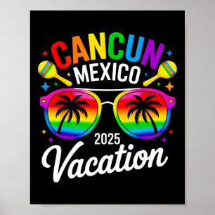 Affiche Cancun Mexique 2025 Voyage Voyage Trip Plage Été