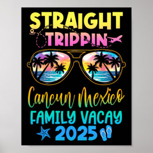 Affiche Cancun Mexique Vacances en Famille 2025 Droit 