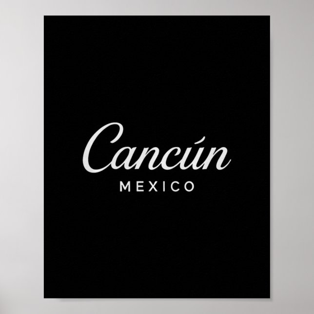 Affiche Cancun Mexique Vacances Rétro Coucher de Soleil Py (Devant)