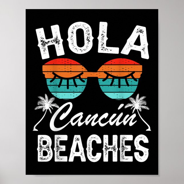 Affiche Cancun T Chemise Drôle Vacances Été Correspondant  (Devant)