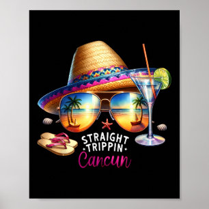 Affiche Cancun Tropical Mexique Voyage Vacances Droit Trip