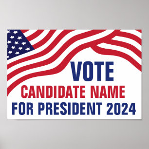 Affiche Candidat politique personnalisé Campagne électoral