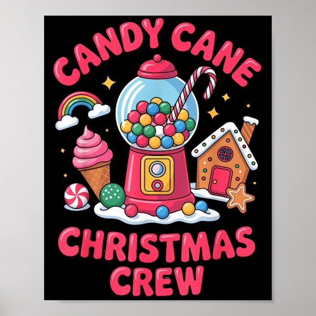 Affiche Candy Cane Christmas Crew Gumball Gingerbread Pepp (Devant)