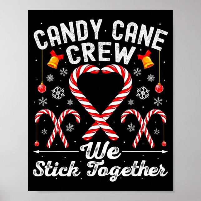 Affiche Candy Cane Crew We Stick Together Family Matching  (Devant)