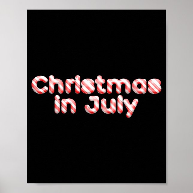 Affiche Candy Cane Tygraphy Christmas In July T Shirt  (Devant)