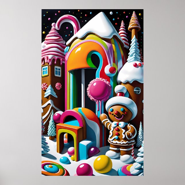 Affiche Candy Coated Christmas Greeter - Ken Gage Art (Devant)