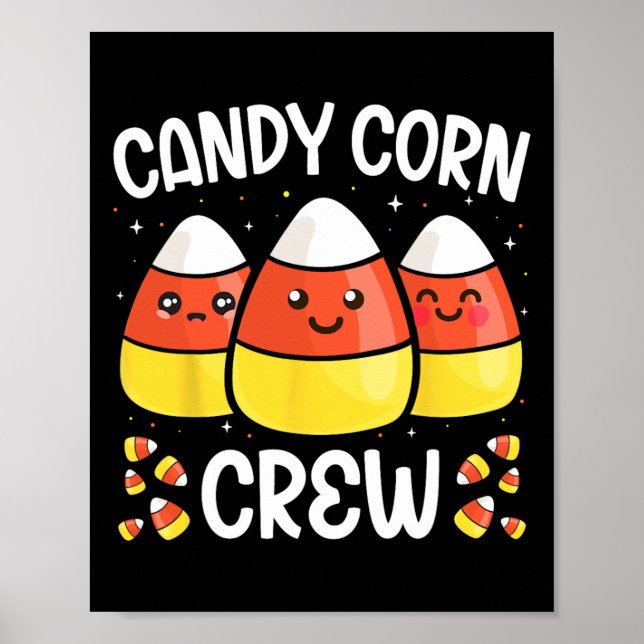 Affiche Candy Corn Crew Halloween Costume Hommes Femmes Am (Devant)
