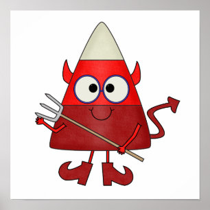 Affiche Candy Corn Devil Halloween