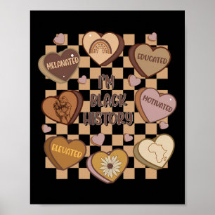 Affiche Candy Heart Black History Mois African American W