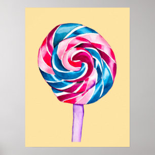 Affiche Candy lollipop eau douce art
