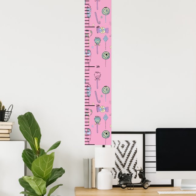 Affiche Candy Print Cute Baby Growth Chart (Bureau à domicile)