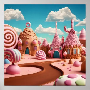 Affiche Candy Rose Land House Scène