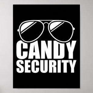 Affiche Candy Sécurité Amusante Costume d'Halloween facile
