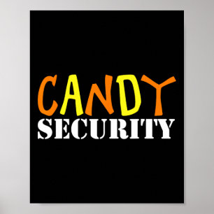 Affiche Candy Security Costume d'Halloween facile pour Laz
