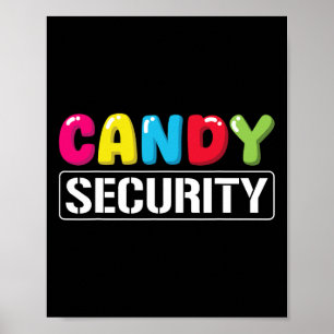 Affiche Candy Security Funny Halloween Costume Enfants Gar