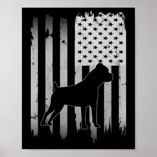Affiche Cane Corso Dog Usa Drapeau américain 4 juillet Pat