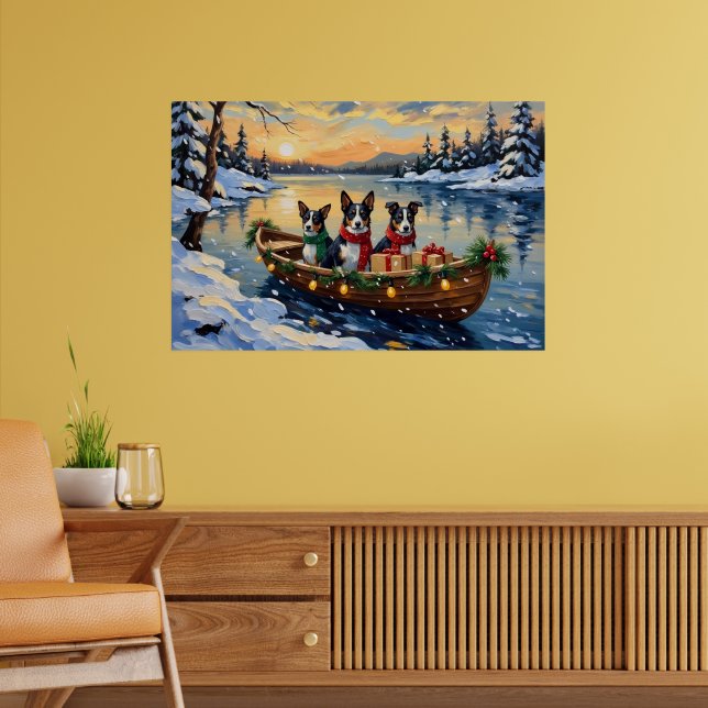Affiche Cane Corso Noël Bateau Vacances (Salon 2)
