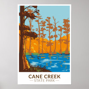 Affiche Cane Creek State Park Arkansas Vintage