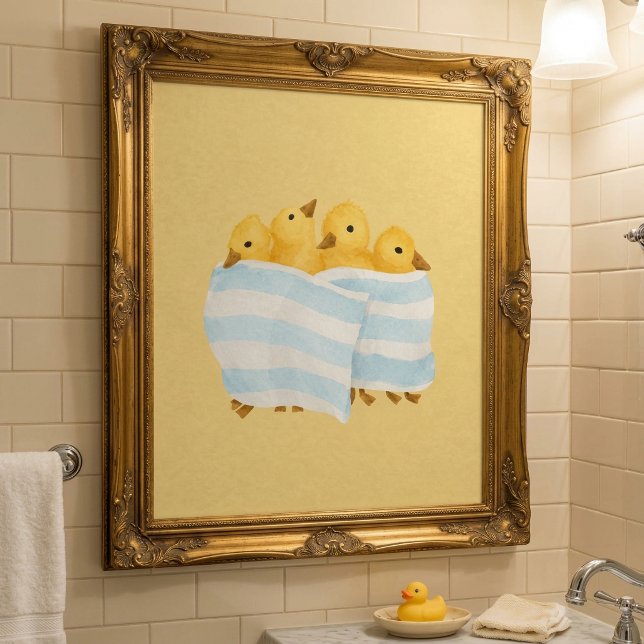 Affiche Canetons mignons dans une serviette pour la nurser (Créateur téléchargé)