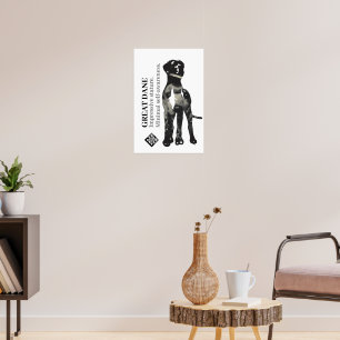 Affiche Caniche et Grand Danois