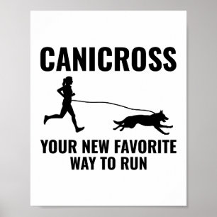 Affiche Canicross Trail Runner Dog Sport Outdoor