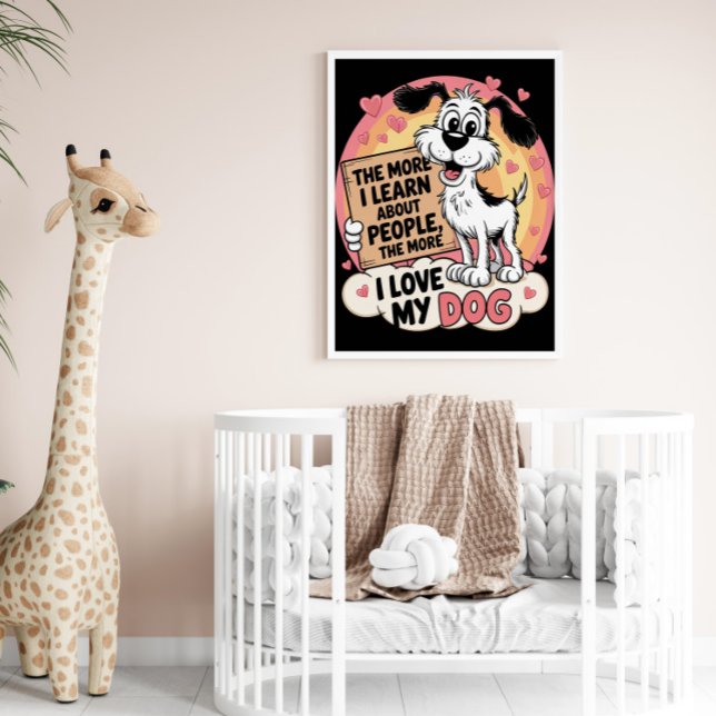 Affiche Canine Préférence Observation humaine (Créateur téléchargé)