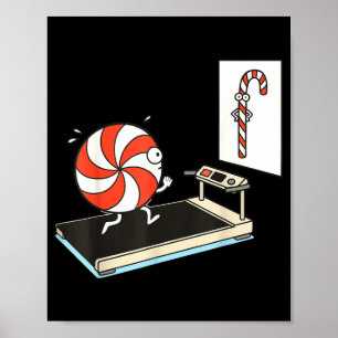 Affiche Canne à sucre de Noël drôle Candy Peppermint Humou