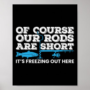 Affiche Canne courte pour pêche sur glace Hiver pêche sur 