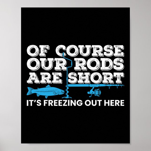 Affiche Canne courte pour pêche sur glace Hiver pêche sur  (Devant)