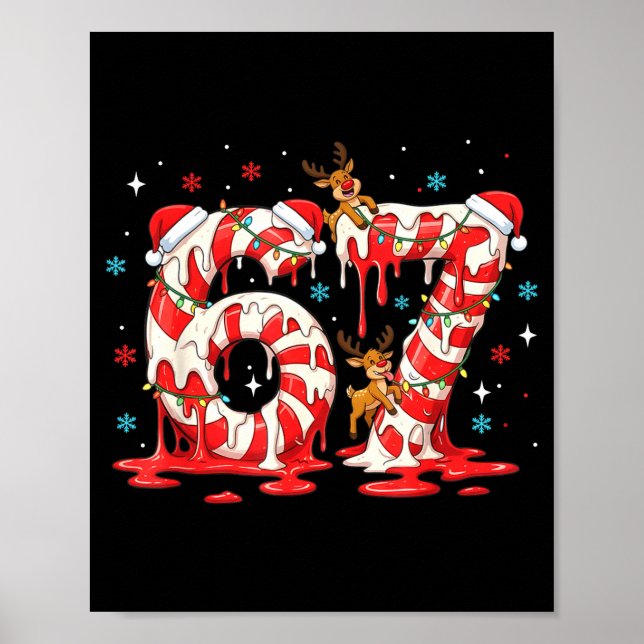 Affiche Canne de Noël 67 Mème Six Sept Drôle Garçons  (Devant)