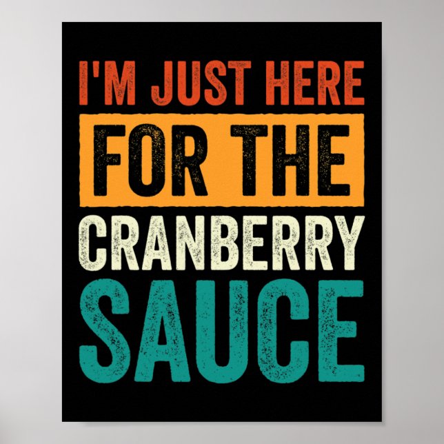 Affiche Canned Cranberry Sauce Jellied Happy Thanksgiving  (Devant)