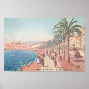 Affiche Cannes en bord de mer