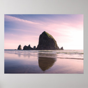 Affiche Cannon Beach et Haystack Rock Sunset Photographie