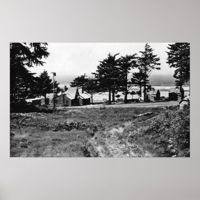 Affiche Cannon Beach, Oregon Arcadia Cottages Ocean (Devant)