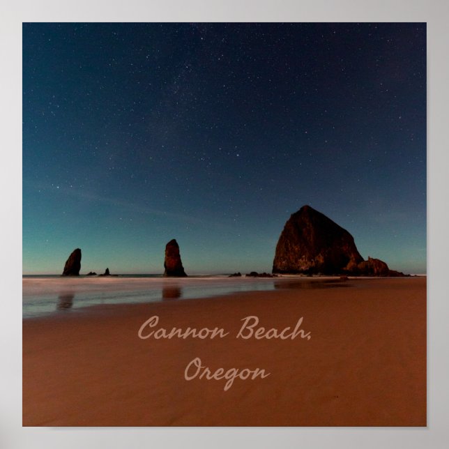 Affiche Cannon Beach Oregon Haystack Rock (Devant)