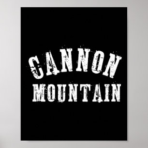 Affiche Cannon Mountain Rustique Artisanal Skieur Gras Aud