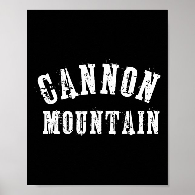 Affiche Cannon Mountain Rustique Artisanal Skieur Gras Aud (Devant)