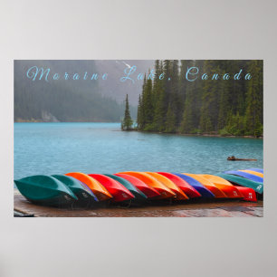 Affiche Canoes du lac Moraine